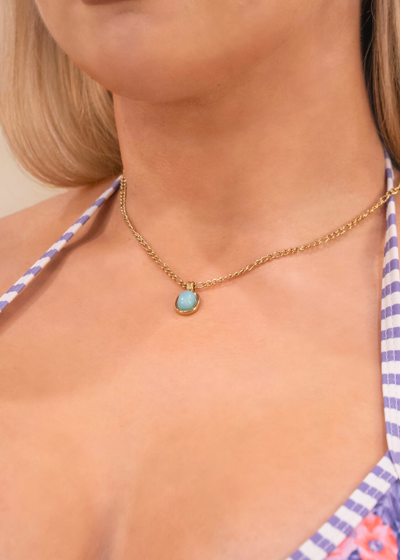 Aqua Sea Pendant Necklace